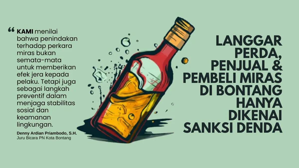 Denda Menjadi Sanksi untuk Penjual dan Pembeli Miras di Bontang