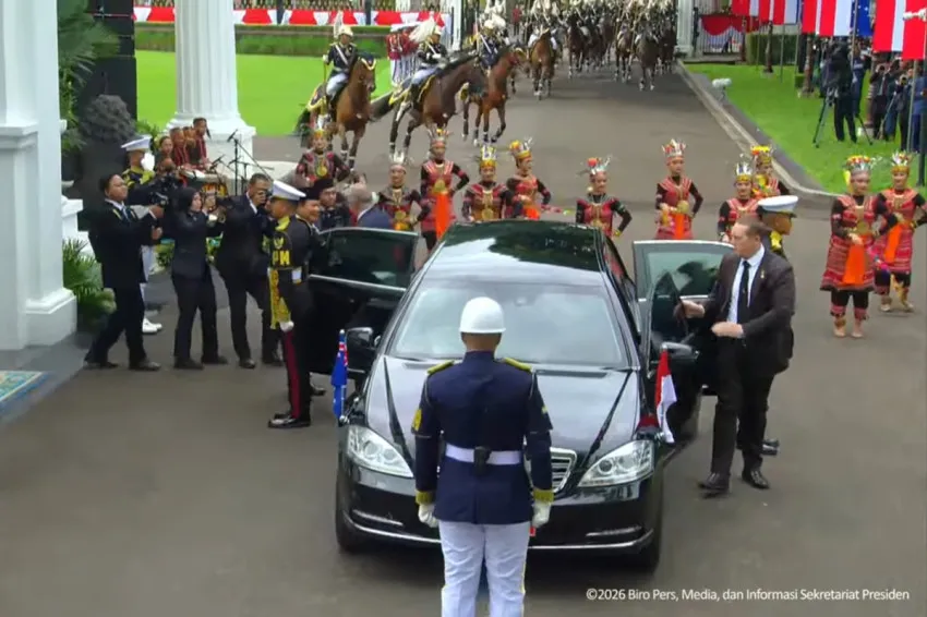 PM Australia Albanese Disambut Tarian Tradisional di Istana Merdeka