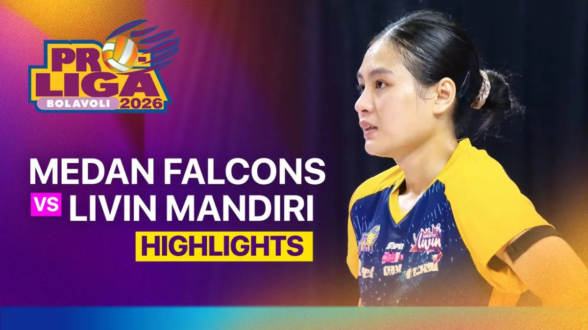 Sorotan Pertandingan Medan Falcons vs Jakarta Livin Mandiri di Proliga 2026