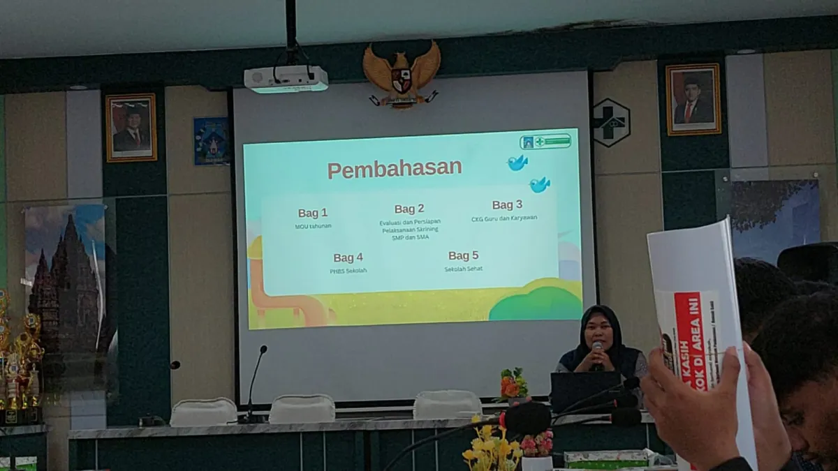 Koordinator UKS MTsN 8 Sleman Dukung Program Sekolah Sehat di Puskesmas Prambanan