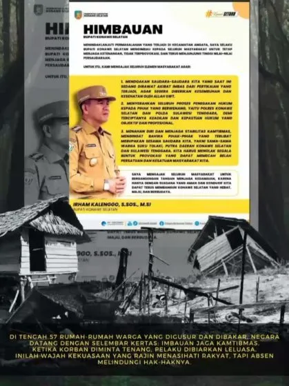 Kisran Makati: Pidato Bupati Konawe Selatan Abai pada Pelayanan Publik