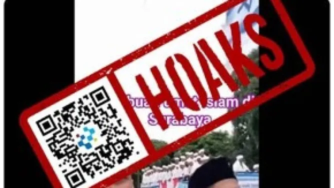 Video Aksi Damai Umat Islam Surabaya dengan Bendera Israel Adalah Hoaks