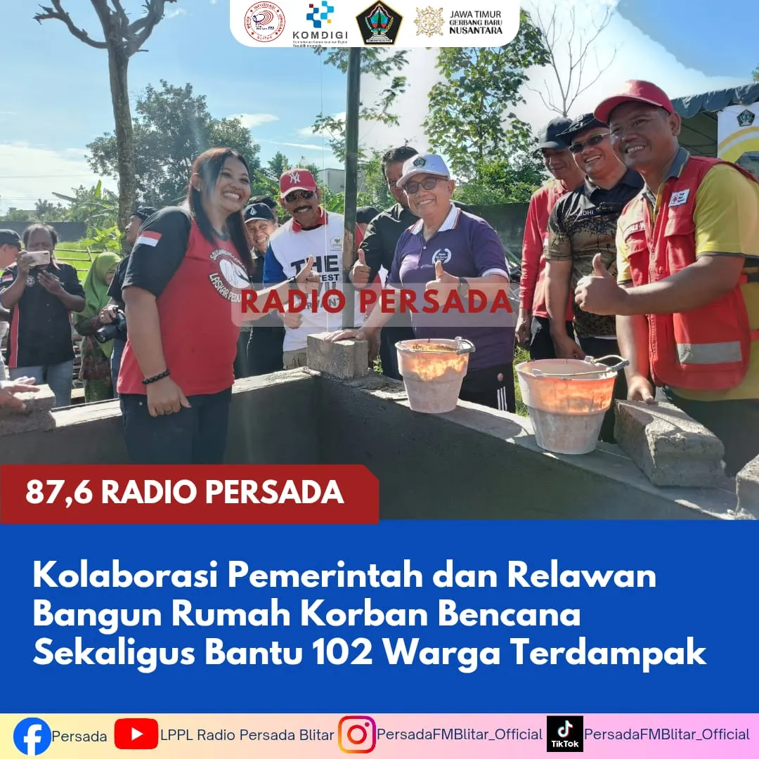 Pemerintah dan Relawan Bersinergi Bangun Rumah Korban Angin Puting Beliung