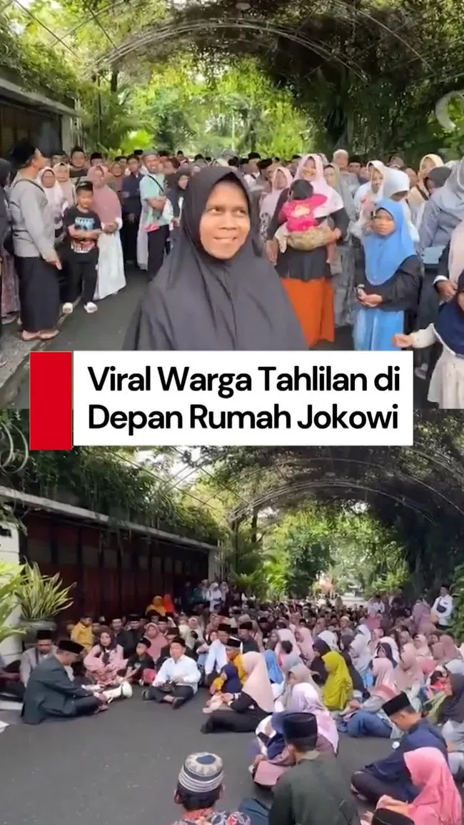 Warga Gelar Tahlilan di Depan Rumah Jokowi di Solo