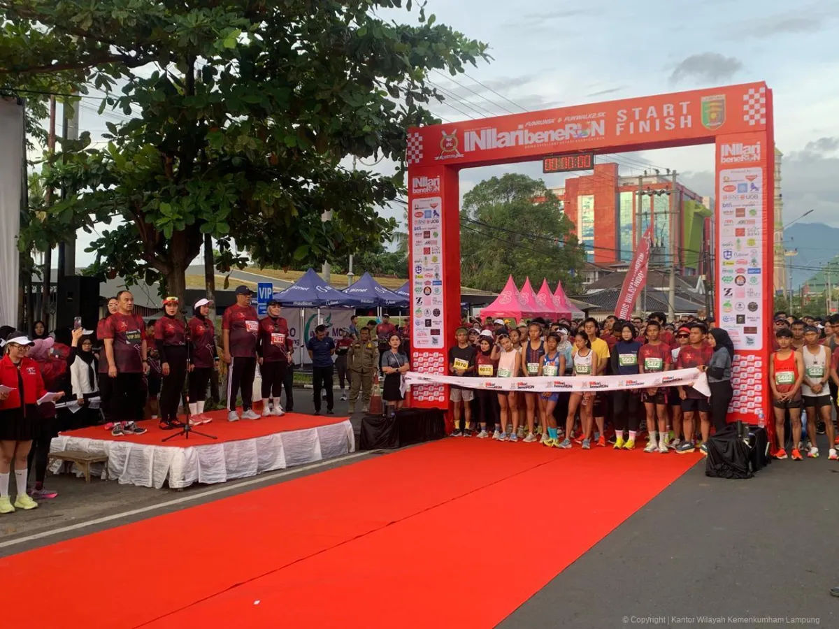 Kanwil Kemenkum Lampung Dukung Event INIlari beneRUN 2025 untuk Gaya Hidup Sehat