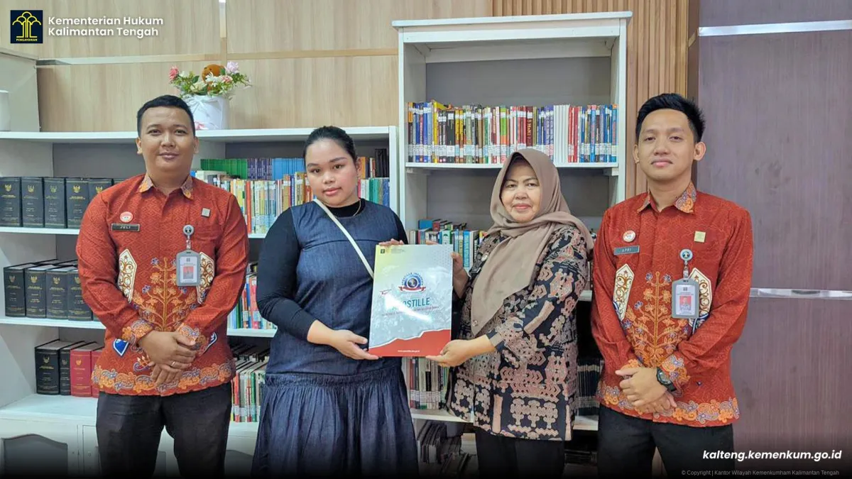 Kanwil Kemenkum Kalteng Terbitkan Sertifikat Apostille untuk Permohonan Hukum Internasional