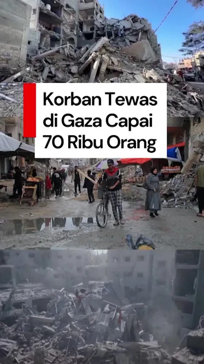 Lebih dari 70.100 Orang Tewas akibat Konflik Israel-Hamas di Gaza
