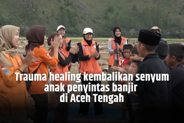 Relawan Bantu Anak Penyintas Banjir di Aceh Tengah Melalui Trauma Healing