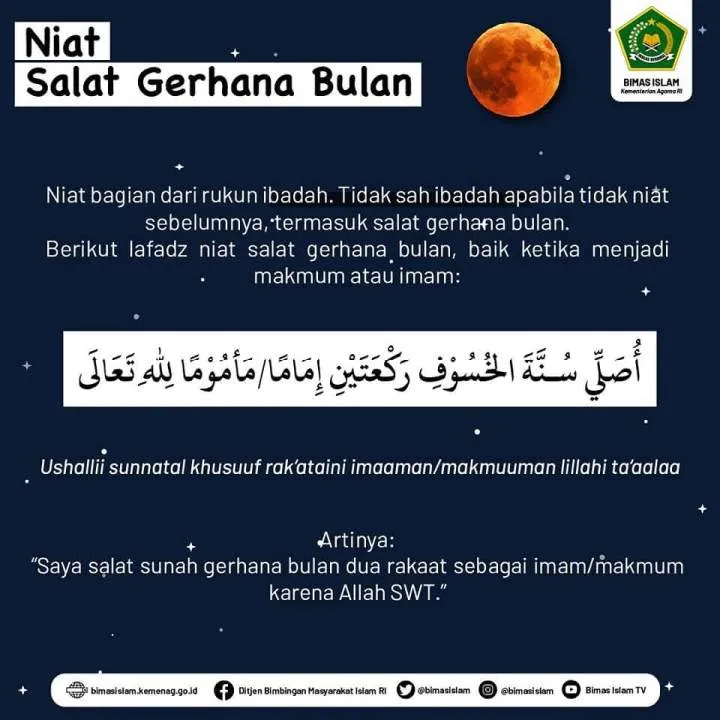 Amalan Sunnah Saat Gerhana Bulan Total