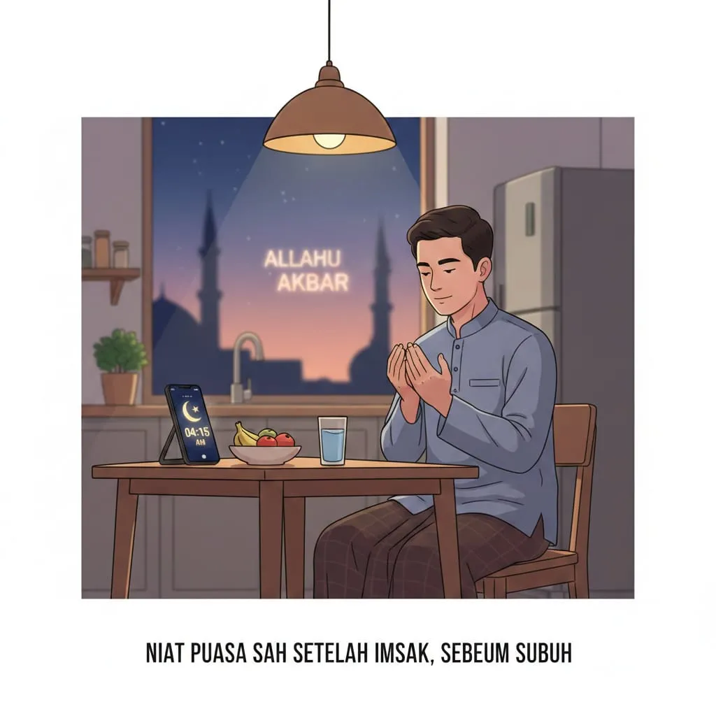 Niat Puasa Masih Diterima Setelah Tanda Imsak