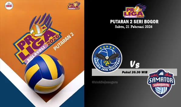 Jakarta Garuda Jaya Tantang Surabaya Samator di Proliga 2026