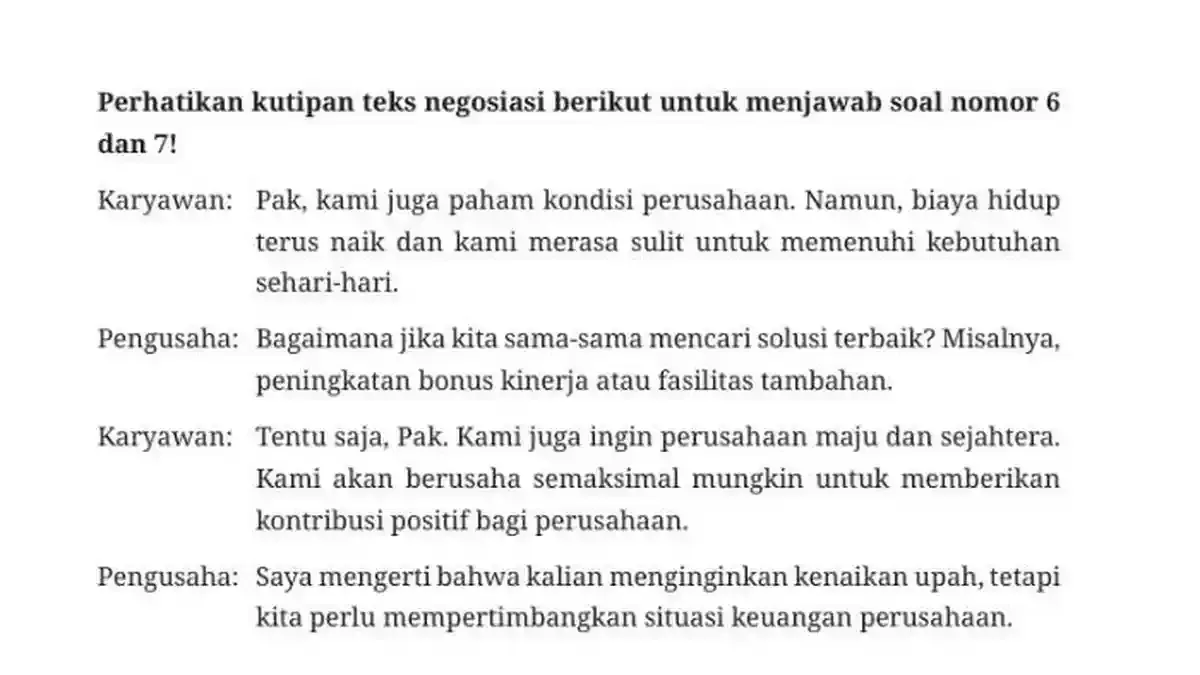 Panduan Belajar Bahasa Indonesia Kelas 10: Urutan Dialog dalam Teks Negosiasi