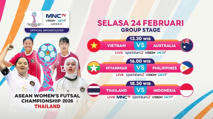 Timnas Futsal Putri Indonesia Siap Hadapi Thailand di Asean Women's Futsal Championship 2026