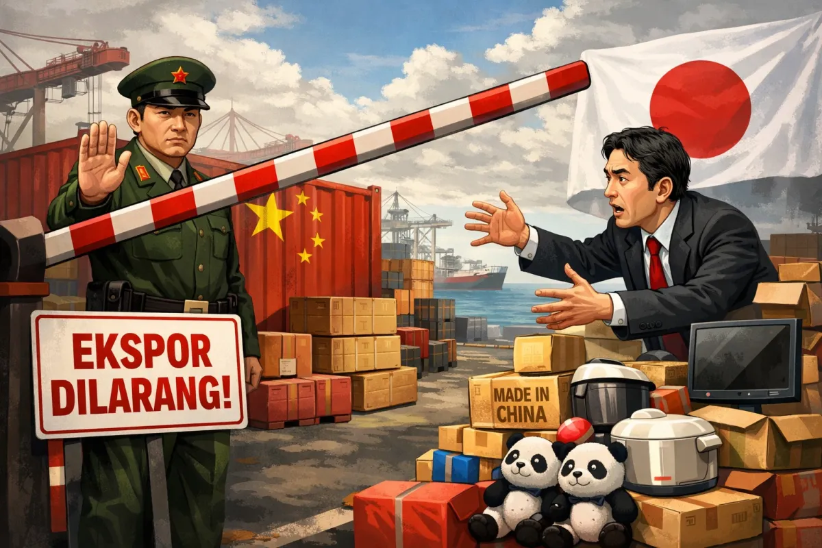 China Larang Ekspor Barang Dwiguna ke Jepang, Ketegangan Diplomatik Meningkat