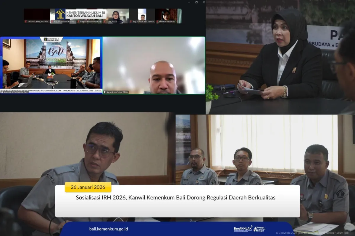 Kemenkum Bali Targetkan Regulasi Daerah Berkualitas Melalui Sosialisasi IRH 2026