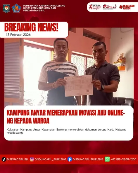 Kelurahan Kampung Anyar Hadirkan Inovasi Layanan Kependudukan melalui Aku Online-NG