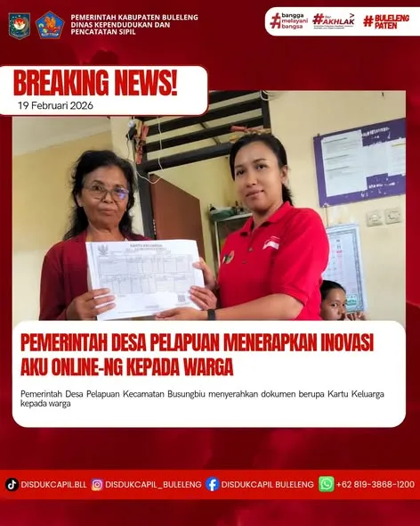 Desa Pelapuan Implementasikan Aplikasi Aku Online-NG untuk Permudah Layanan Kependudukan