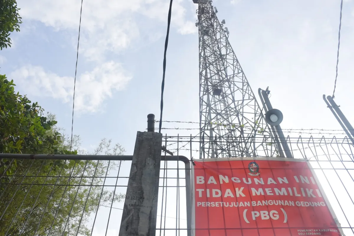 Bupati Deli Serdang Tertibkan Tower 29 Tahun Tanpa Izin