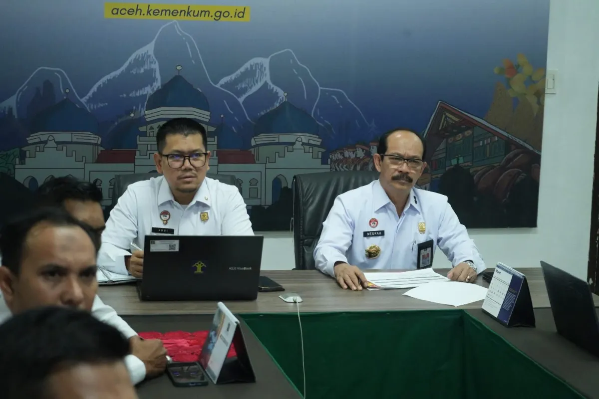 Kemenkum Aceh Bahas Penyesuaian Pidana dalam Perda di Forum Virtual