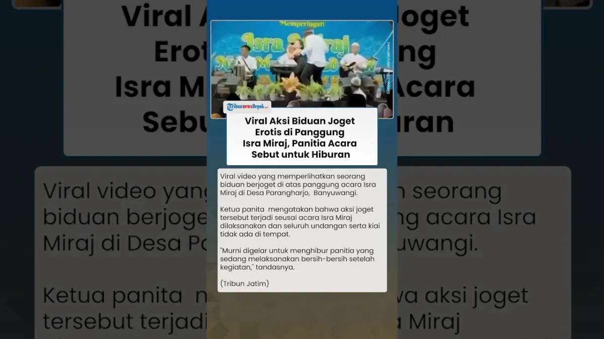 Aksi Joget Biduan di Isra Miraj Banyuwangi Tuai Kontroversi