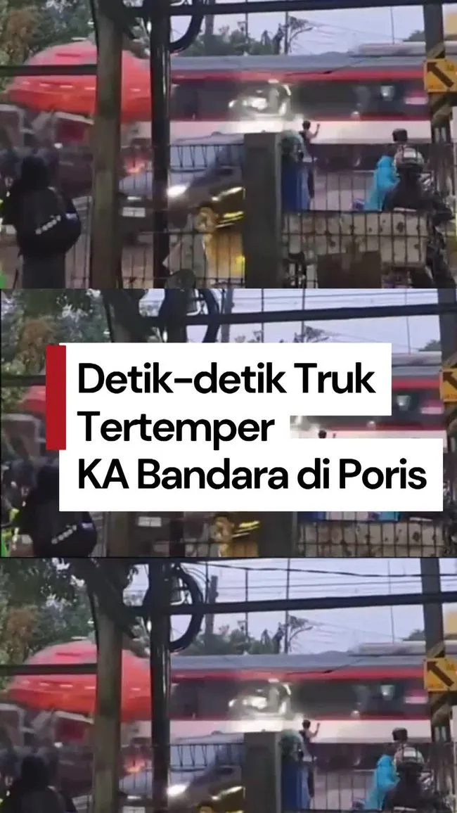 Truk Terlibat Kecelakaan dengan Kereta Bandara di Pelintasan Stasiun Poris-Batu Ceper