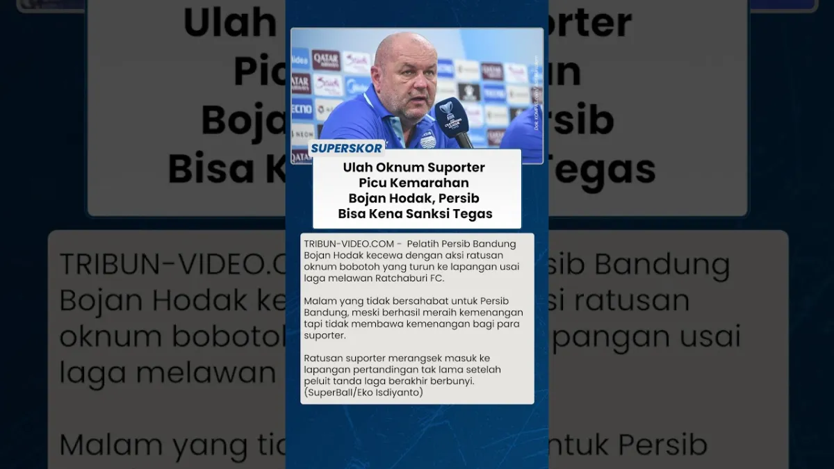 Bojan Hodak Kecewa, Persib Bandung Terancam Sanksi Usai Aksi Suporter Anarkis