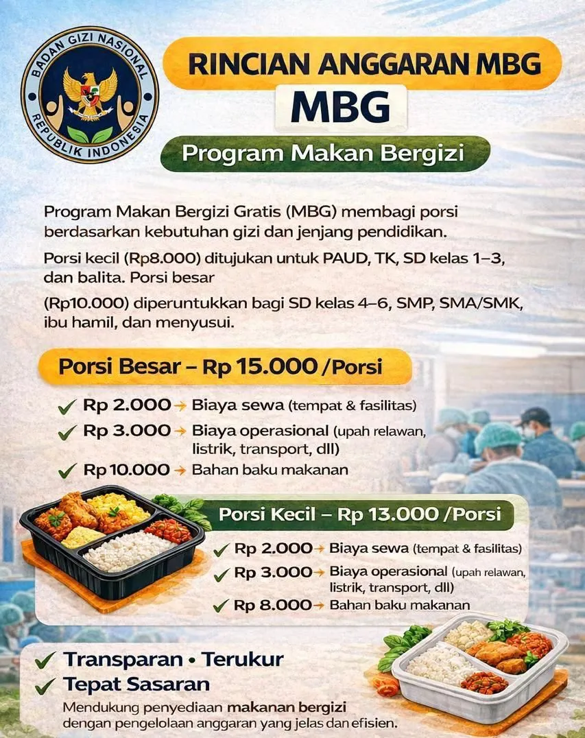 Program Makan Bergizi Gratis di Merbau Mataram Sesuai Anggaran