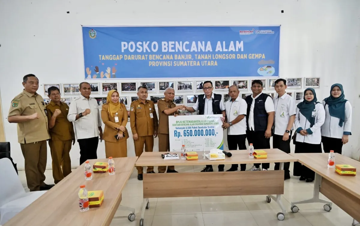 Wagub Sumut Terima Bantuan Rp650 Juta untuk Korban Banjir dan Longsor
