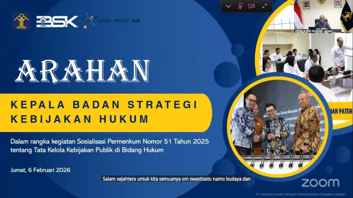 Kemenkum Sumsel Gelar Sosialisasi Tata Kelola Kebijakan Publik
