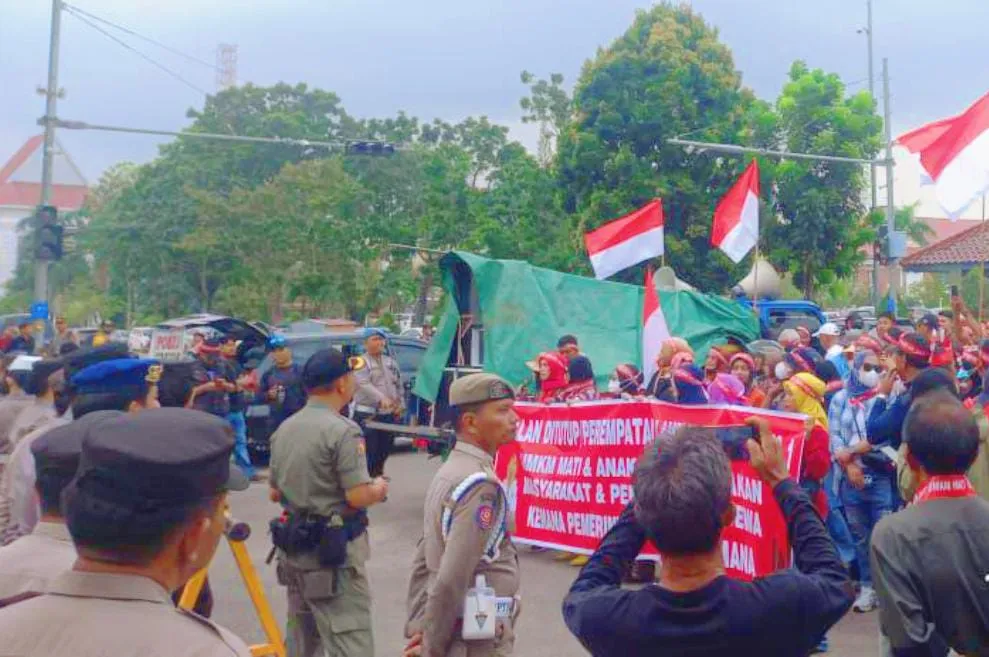 Polresta Barelang Amankan Aksi Unjuk Rasa Forum Musyawarah Warga dan UMKM Genta I di Batam
