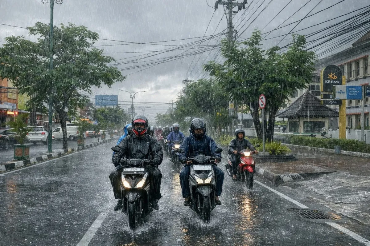 Tips Aman Berkendara Sepeda Motor Saat Hujan dari Honda