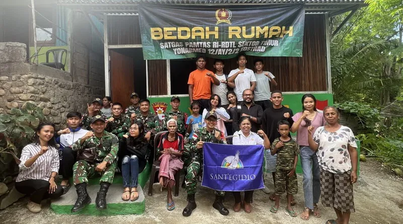Yonarmed Kostrad dan Komunitas Sant’Egidio Wujudkan Rumah Layak di Belu