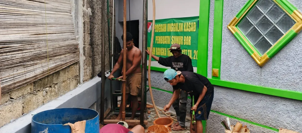 Sumur Bor TMMD: Sumber Air Bersih untuk Kehidupan dan Ibadah Warga Depok
