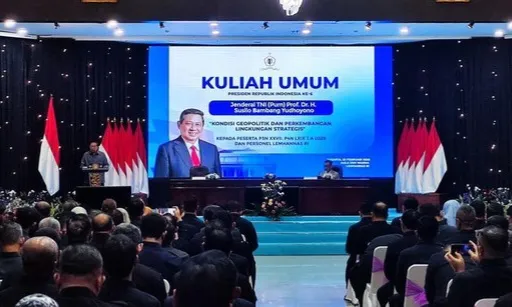 Susilo Bambang Yudhoyono Berikan Kuliah Umum di Lemhannas, Bahas Geopolitik Global dan Kebijakan Nasional