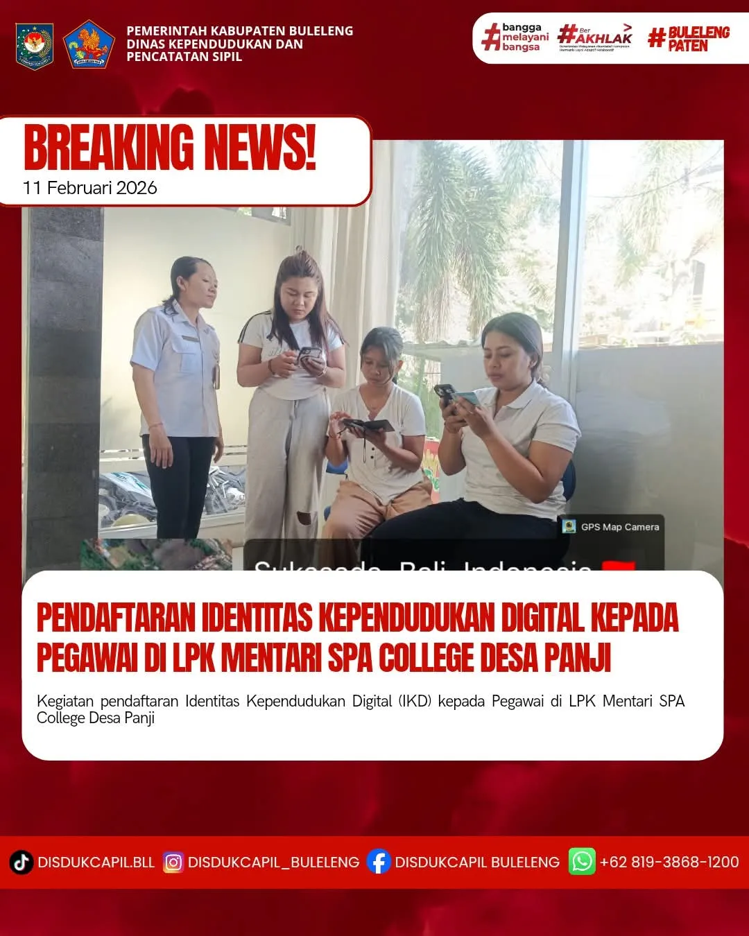 Pendaftaran Identitas Kependudukan Digital di LPK Mentari SPA College