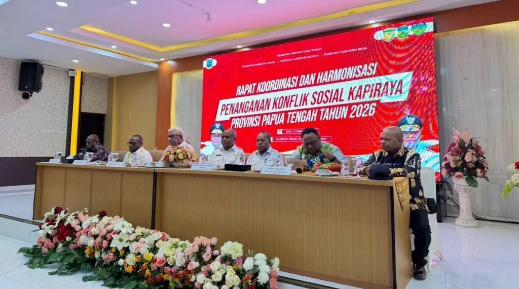 Pemprov Papua Tengah Lakukan Rapat Penanganan Konflik Sosial Kapiraya