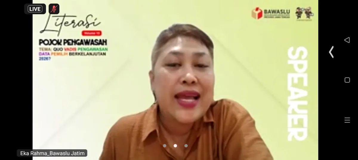 Bawaslu Madiun Tingkatkan Pemahaman Pengawasan Data Pemilih dalam Forum Daring