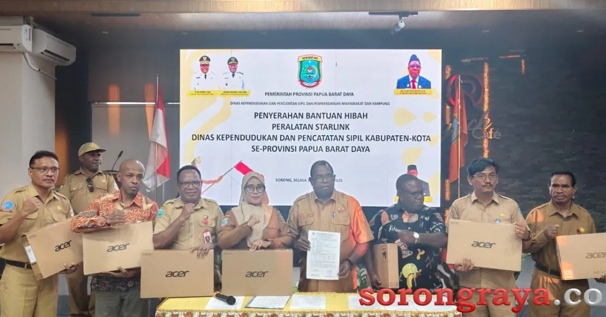 Dinas Dukcapil Papua Barat Daya Terima Bantuan Perangkat Teknologi untuk Pendataan Penduduk