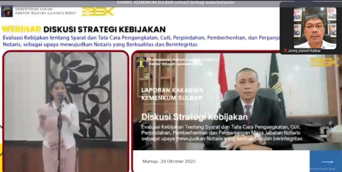 Kemenkum Kalbar Usulkan Revisi dan Digitalisasi Regulasi Notaris