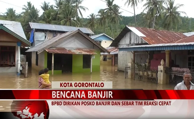 BPBD Kota Gorontalo Dirikan Posko Bantuan dan Tim Reaksi Cepat Pasca Banjir