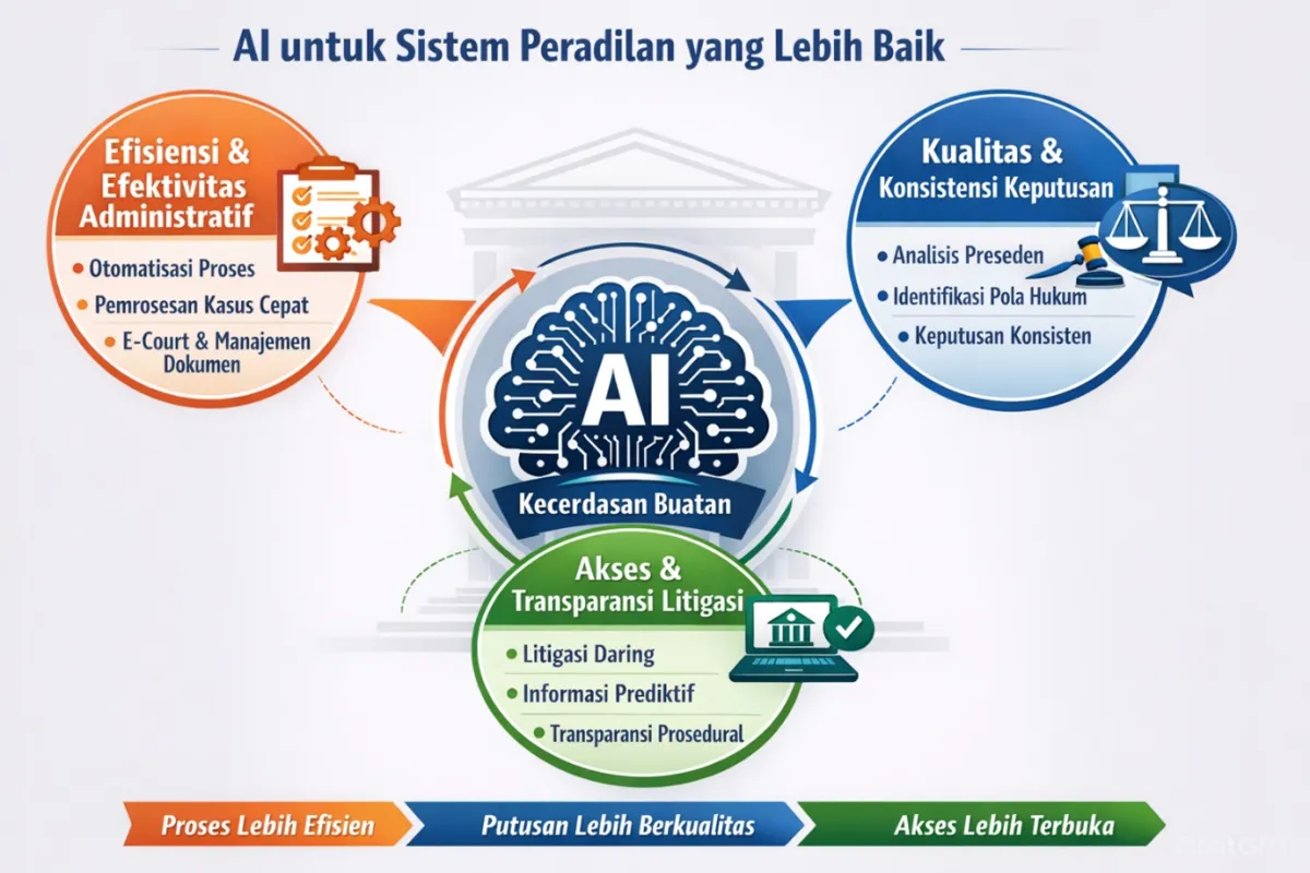 Integrasi AI dalam Peradilan Indonesia: Meningkatkan Efisiensi dan Akses Keadilan