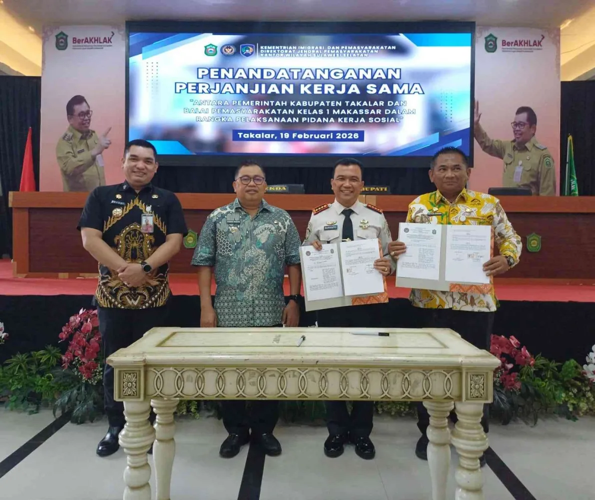 Bapas Makassar dan Dinas Sosial Takalar Jalin Kerja Sama untuk Pidana Kerja Sosial