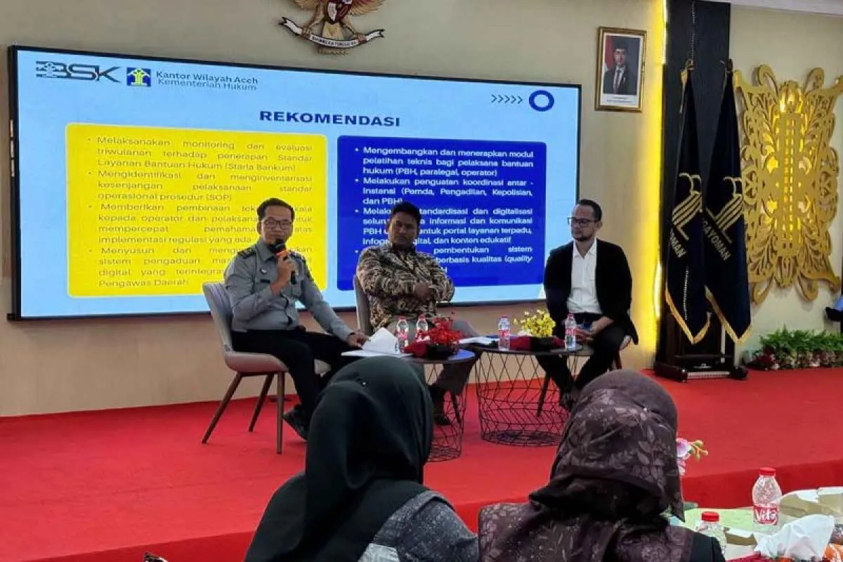 Kemenkum Aceh Diskusikan Strategi Peningkatan Layanan Bantuan Hukum