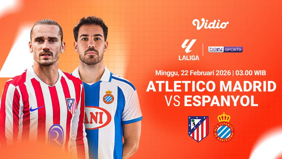 Saksikan Atletico Madrid vs Espanyol di La Liga 2025/26 melalui Vidio