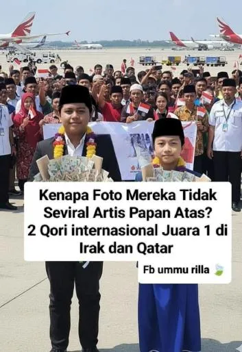 Dua Qori Muda Indonesia Raih Juara Internasional di Irak dan Qatar