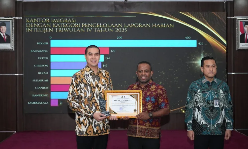 Imigrasi Karawang Borong Tiga Penghargaan Bergengsi di Anev 2025