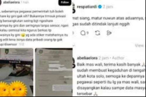Pegawai Kelurahan Solo Disanksi karena Sebar Data Pribadi Rio Haryanto