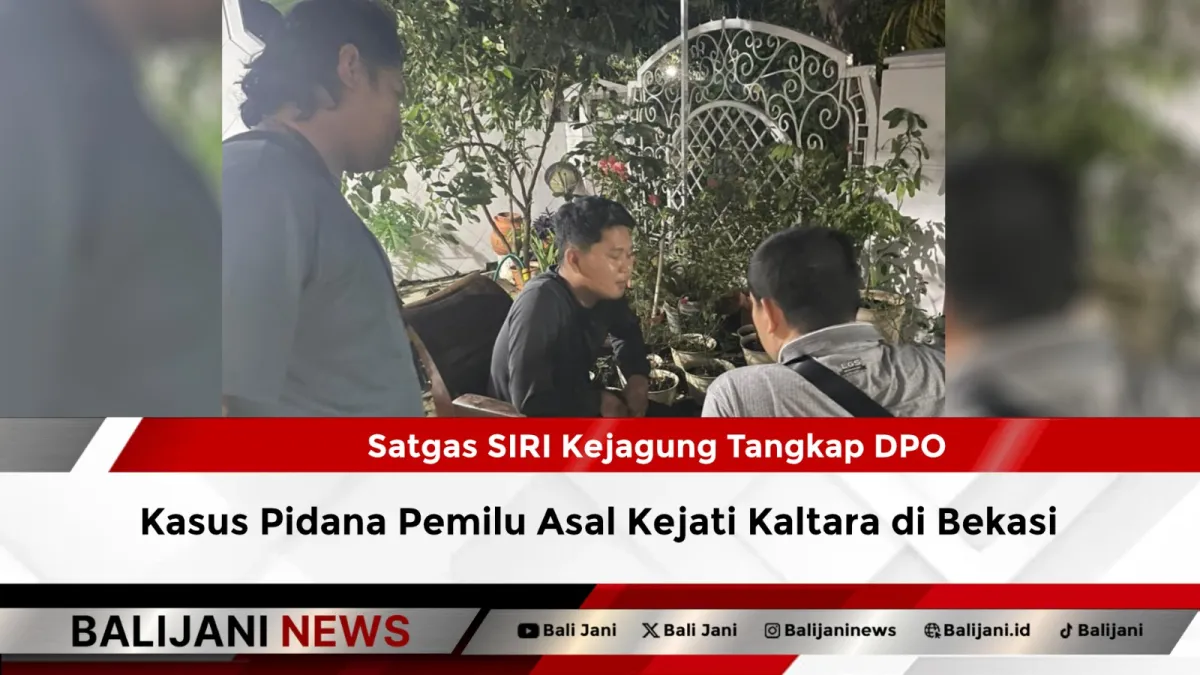 Satgas SIRI Kejagung Tangkap Buronan Kasus Pidana Pemilu di Bekasi
