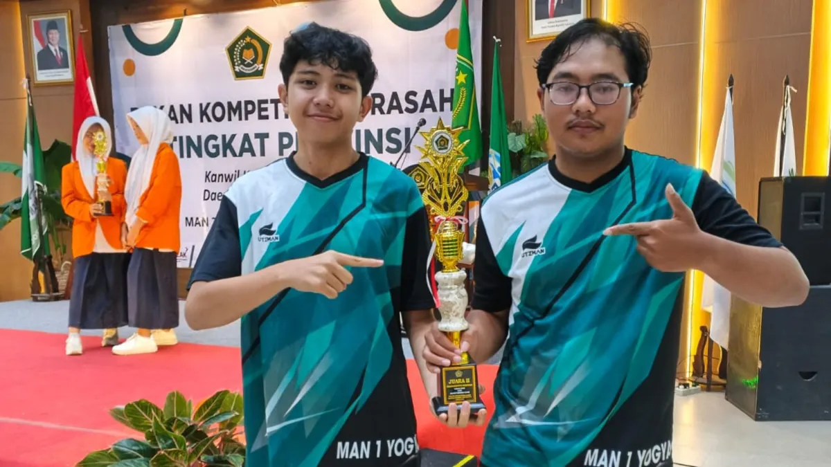Dzaka dan Fathan dari MAN 1 Yogyakarta Raih Juara Harapan 2 Tenis Meja di PKM DIY