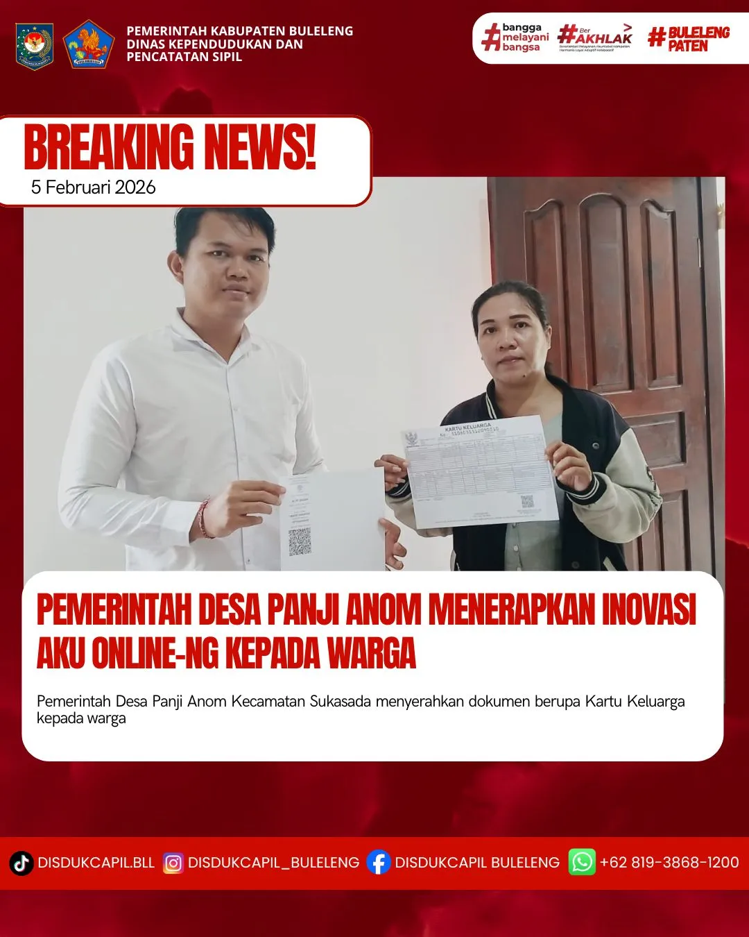 Desa Panji Anom Implementasikan Layanan Kependudukan Melalui Aku Online-NG
